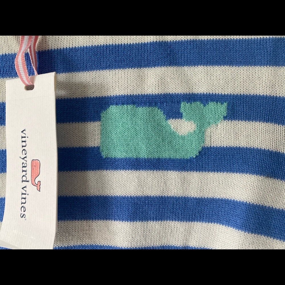 NWT Vineyard Vines Striped Spring Sweater with Whale